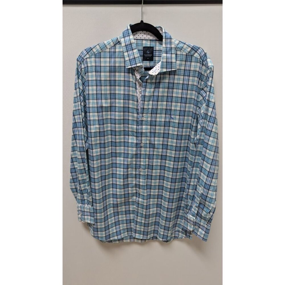 Tailorbyrd Collection Light Blue Plaid Button-Down Shirt